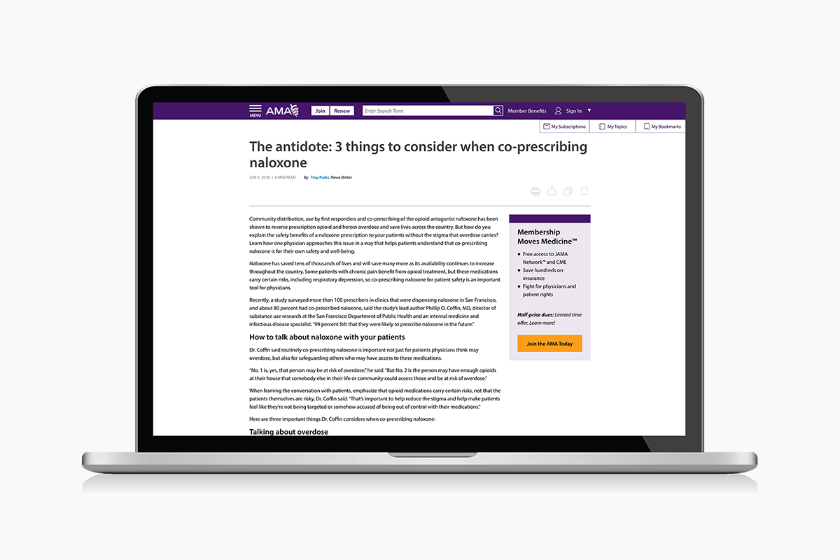 THUMB AMA Co Prescribing Naloxone